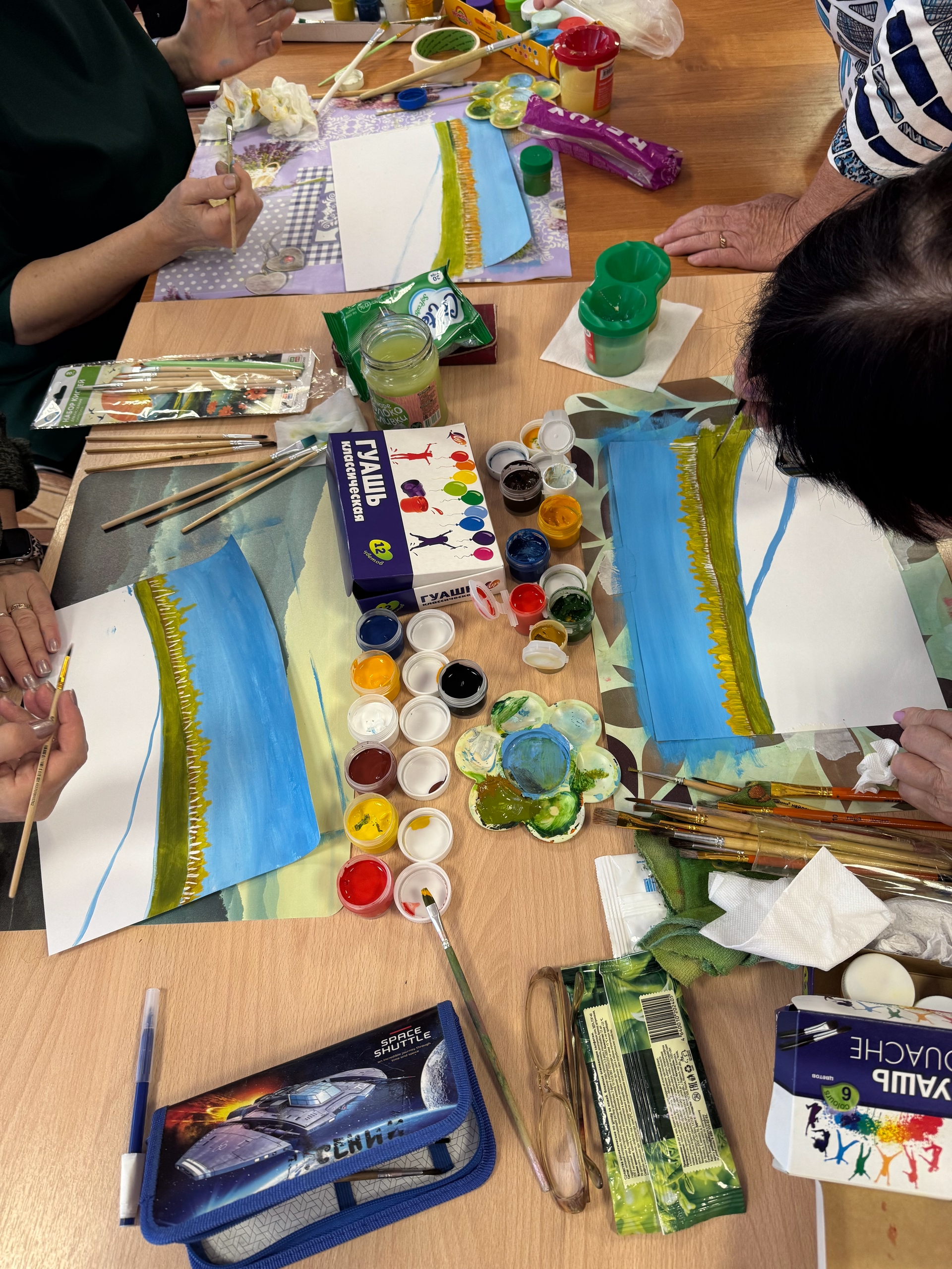 Мастер-класс – «Осенний пейзаж – белая береза».