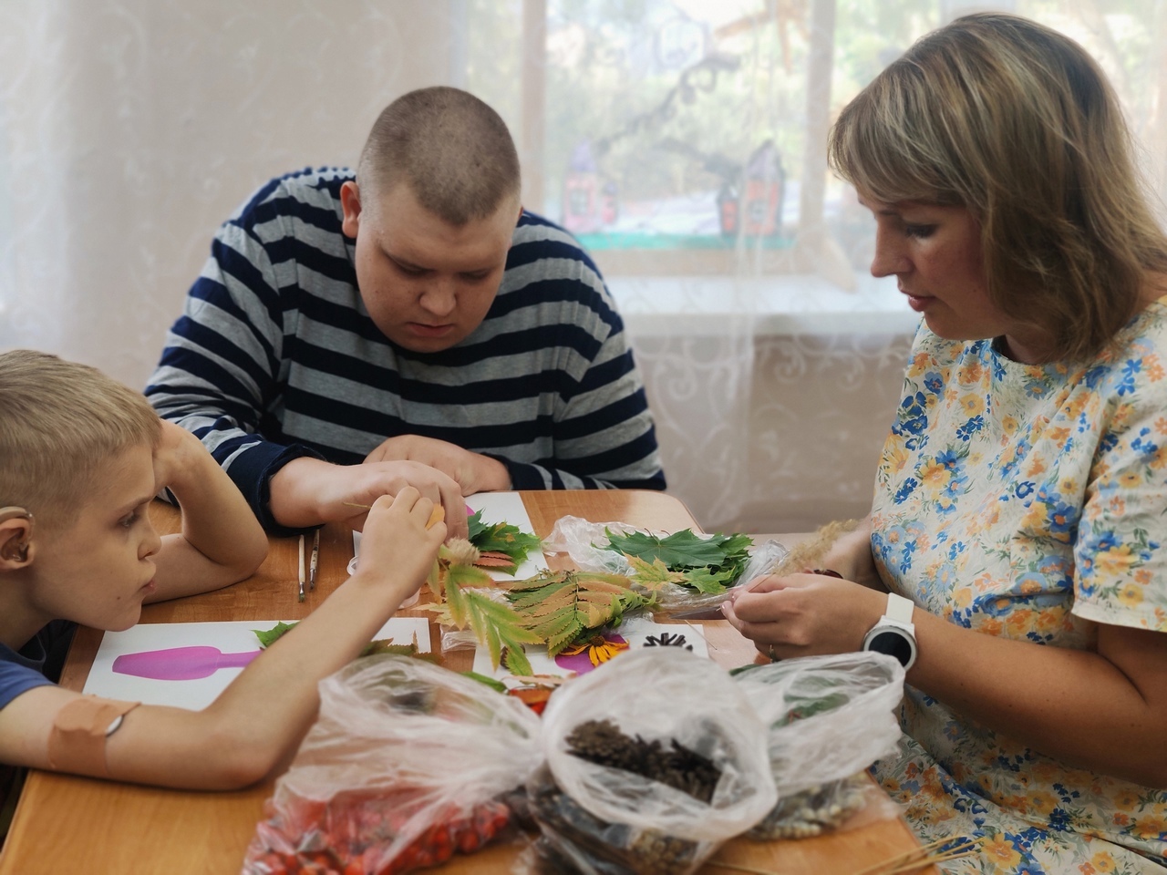 Объемная картина из природного материала «Осенний букет».