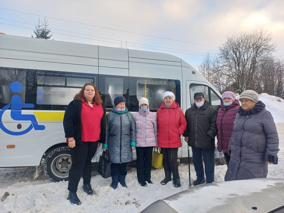 19 февраля 2024 года осуществлена доставка 7 граждан из Угольского сельского поселения (с. Любомирово)