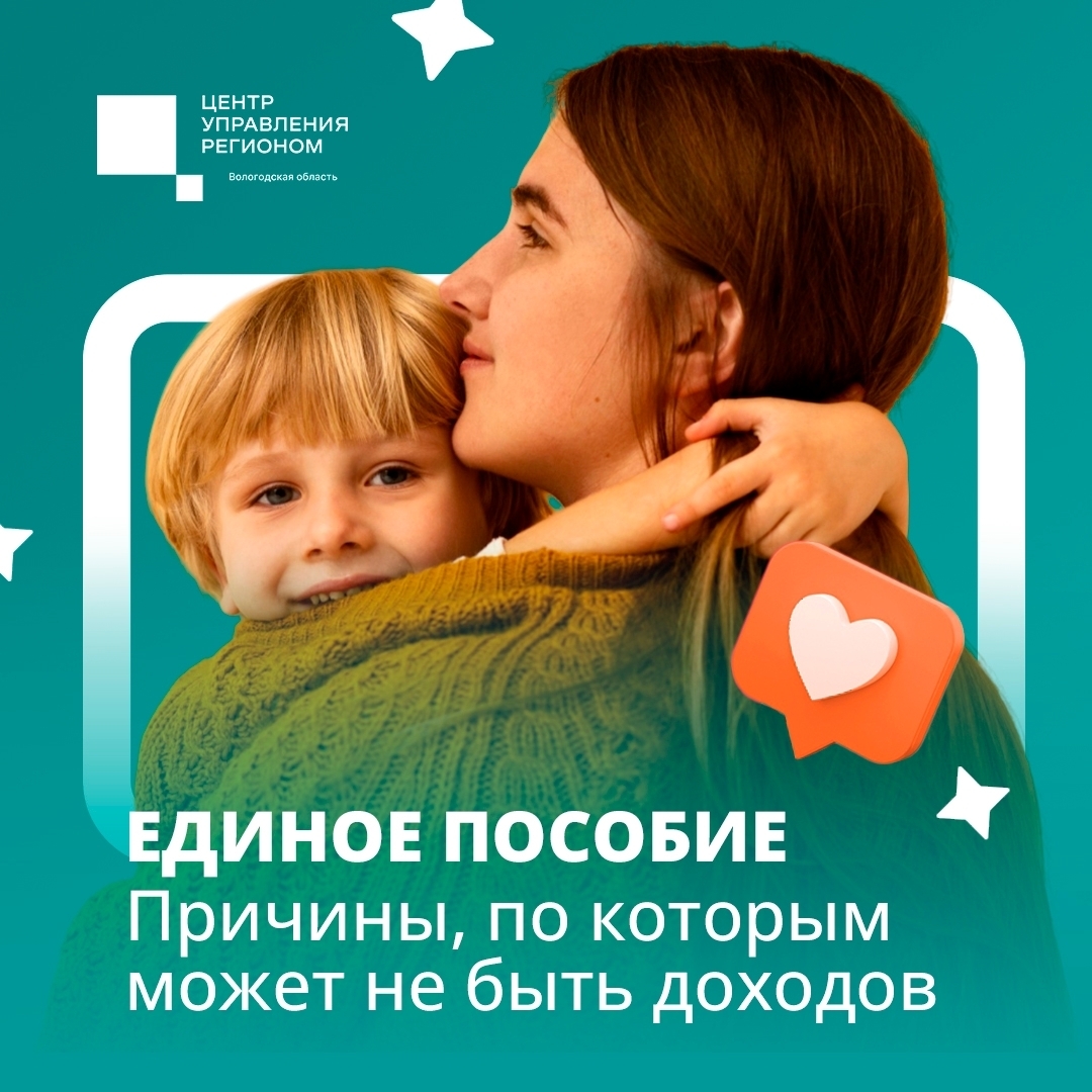 Вологжане в соцсетях интересуются, какими могут быть объективные причины отсутствия дохода при назначении единого пособия